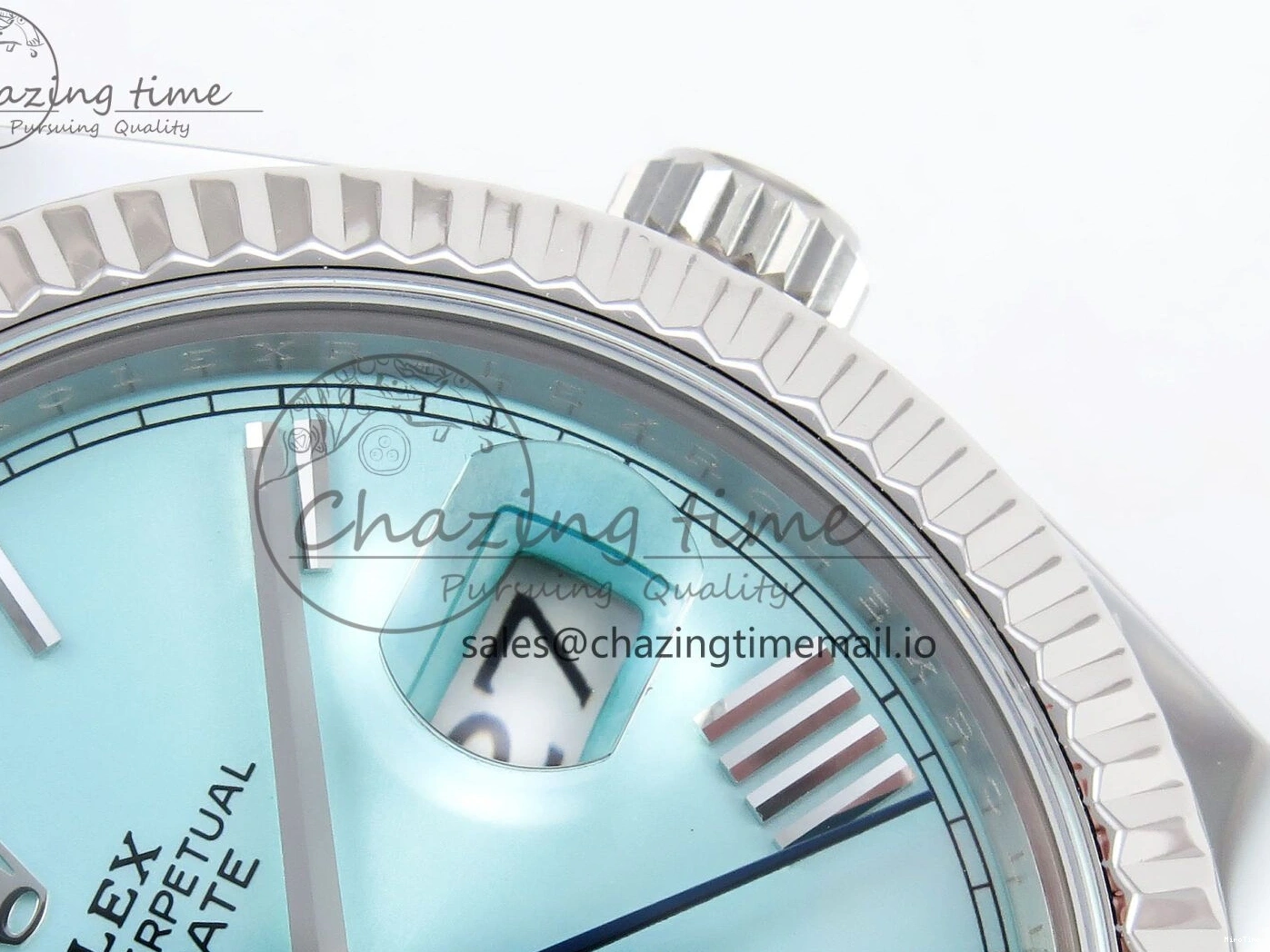 MiroTime 0401 Day Date 40 SS 228236 ARF 1:1 Best Edition Tiffany Blue Roman Dial on President Bracelet VR RelaxedFit 1517